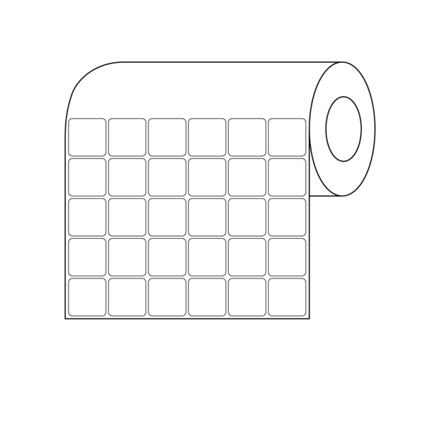 Xylene Resistant Slide Label, 7/8" x 7/8", 6 Across White